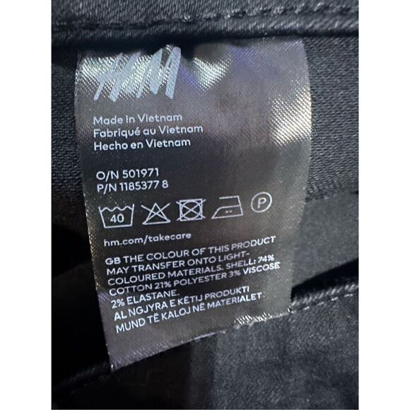NEW WITH TAGS Womens H&M NEW Skinny Ultra High Ankle Jeans Size XXL  BLACK CURVY - Picture 5 of 10